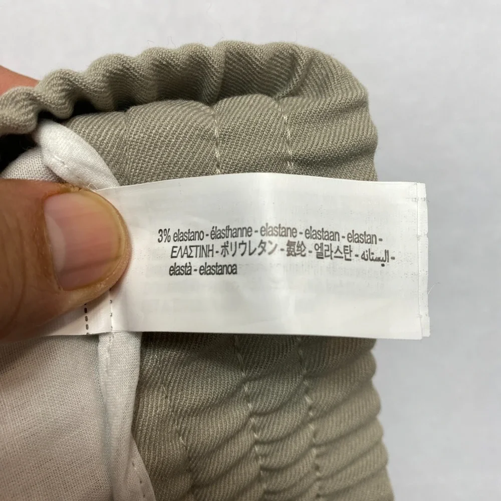 Zara Pants Small Tan Twill Drawstring Waist Jogger
